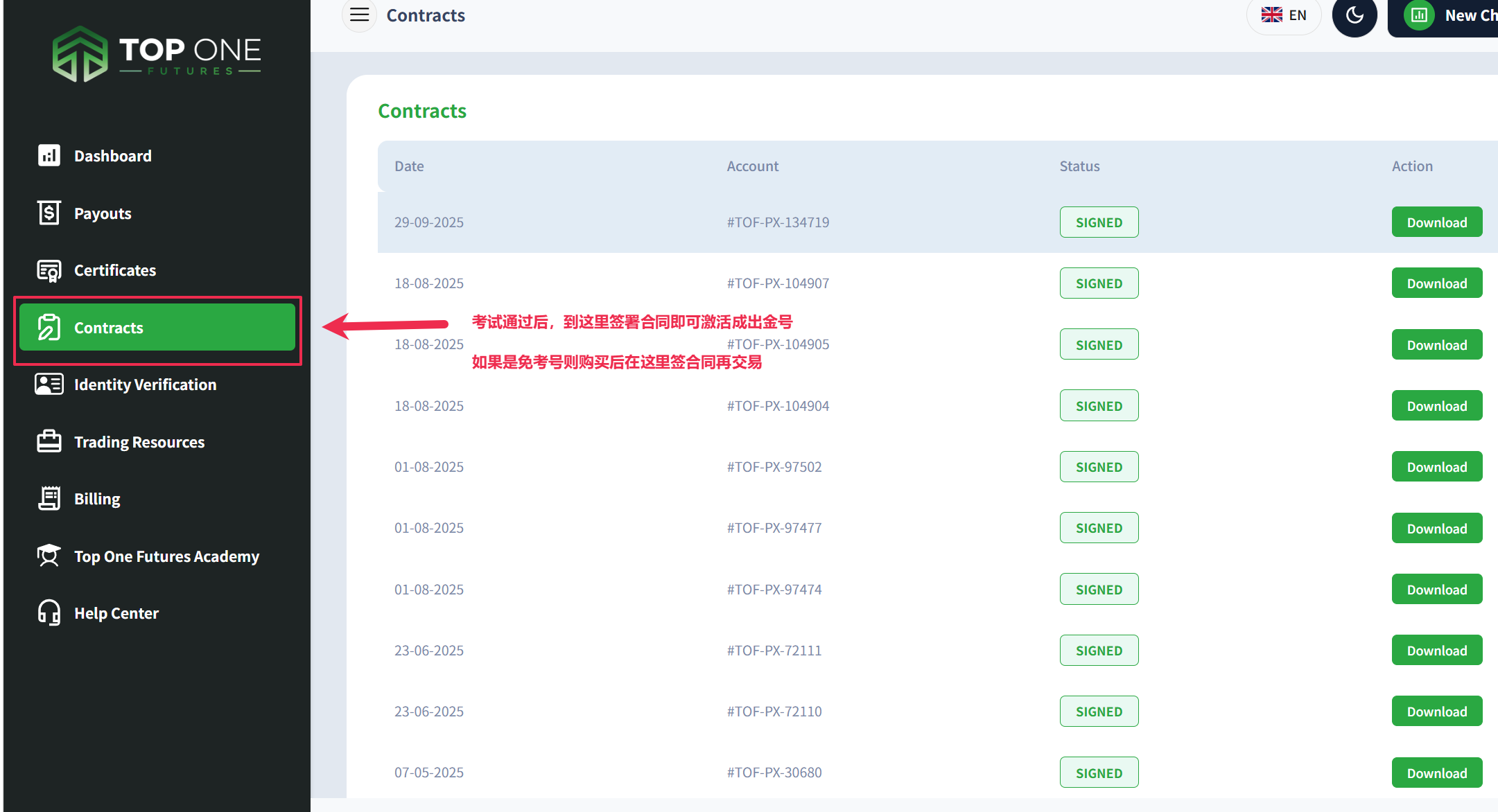 TopOne 激活出金号教程
